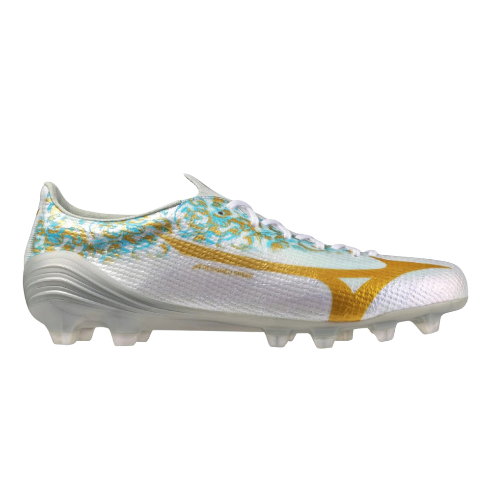 Mizuno Alpha a III FG 'Joao Felix' - White / Viseu Blue by Mizuno at NUMBER 10 - Buy Now!