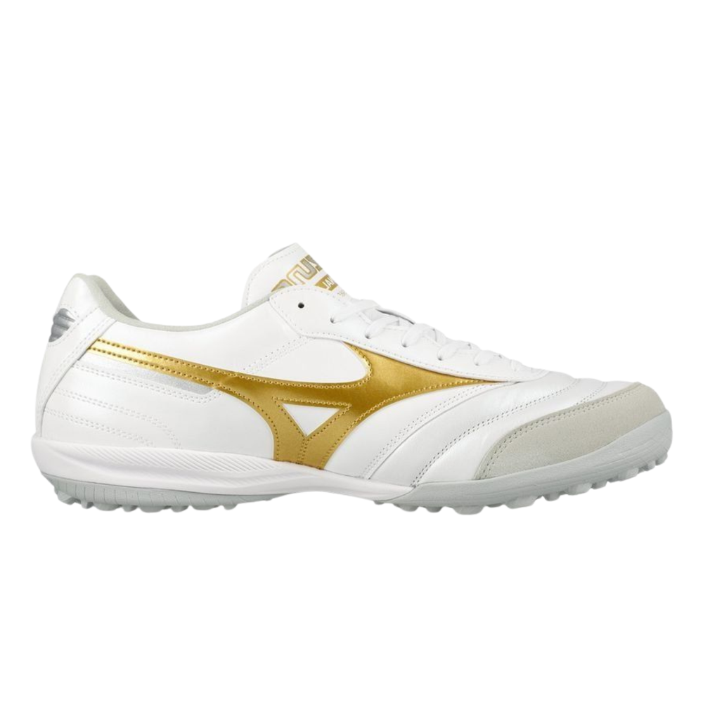 Morelia Sala Elite TF - White/Gold/Silver by Mizuno at NUMBER 10 - Buy Now!