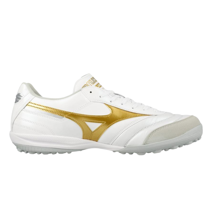 Morelia Sala Elite TF - White/Gold/Silver by Mizuno at NUMBER 10 - Buy Now!