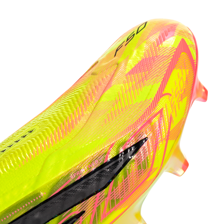 F50 Hyperfast Elite LL FG - Tesoye/Core Black/Solar Turbo by adidas at NUMBER 10 - Buy Now!