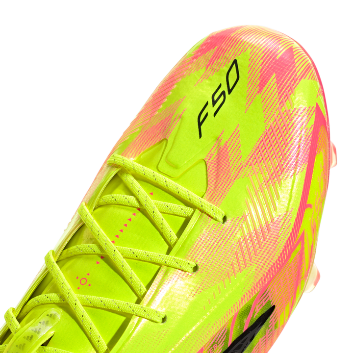 F50 Hyperfast Elite FG - Tesoye/Core Black/Solar Turbo by adidas at NUMBER 10 - Buy Now!