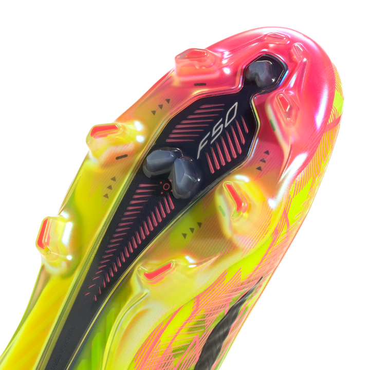 F50 Hyperfast Elite FG - Tesoye/Core Black/Solar Turbo by adidas at NUMBER 10 - Buy Now!