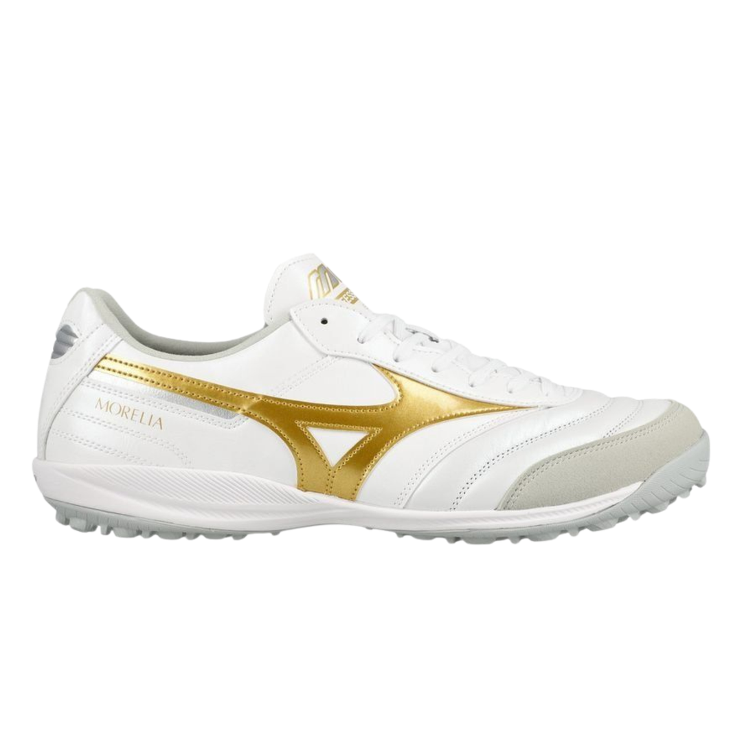 Morelia Sala Elite TF - White/Gold/Silver by Mizuno at NUMBER 10 - Buy Now!