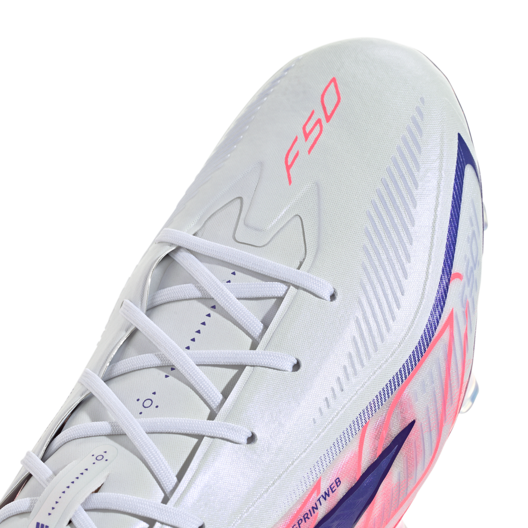F50 Hyperfast Elite FG - Footwear White/Solar Purple/Solar Turbo