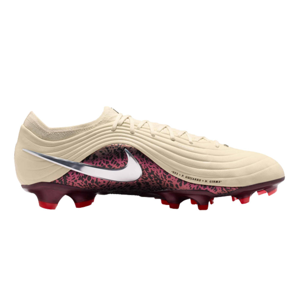 Tiempo Maestro Elite FG NU 3 - Fossil/Burgundy Crush/Metallic Silver by Nike at NUMBER 10 - Buy Now!