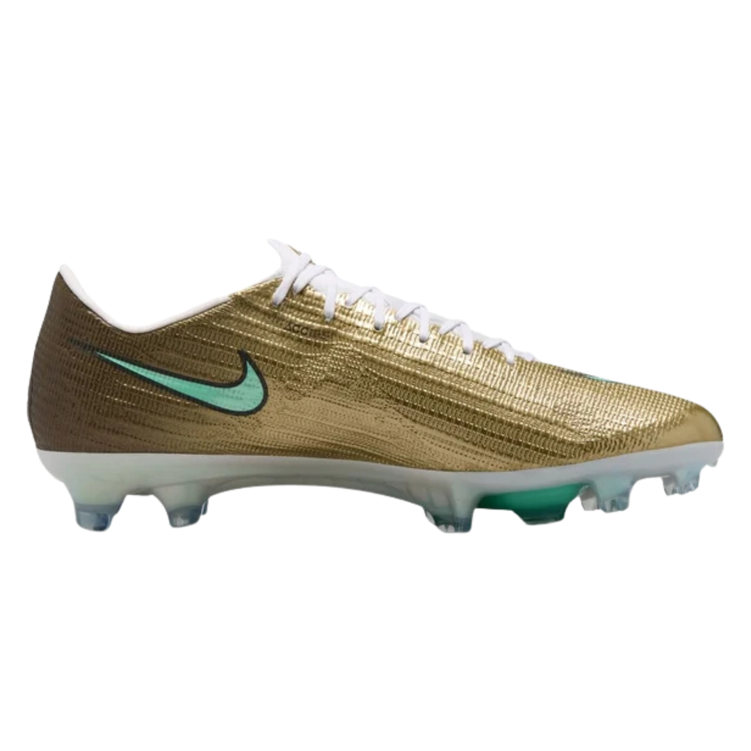 Superfly 11 Elite FG 'Mbappe' -  Metallic Gold/Green Glow