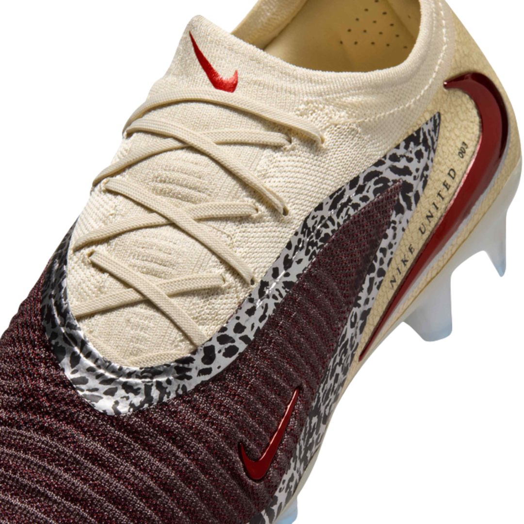 Phantom 6 Low Elite FG NU 3 - Burgundy Crush/Fossil/University Red by Nike at NUMBER 10 - Buy Now!