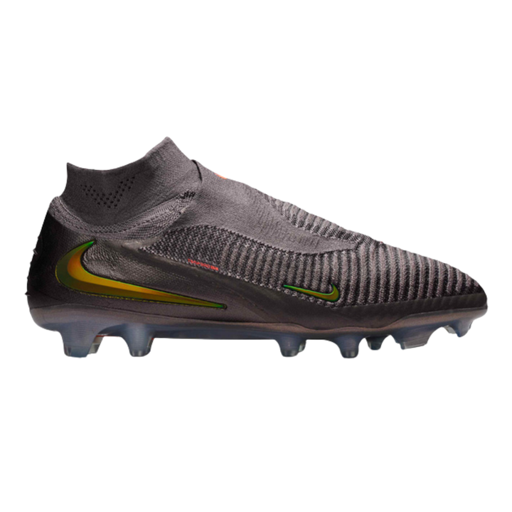 Phantom 6 High Elite FG LV8 - Medium Ash/Black/Gold Amber by Nike at NUMBER 10 - Buy Now!