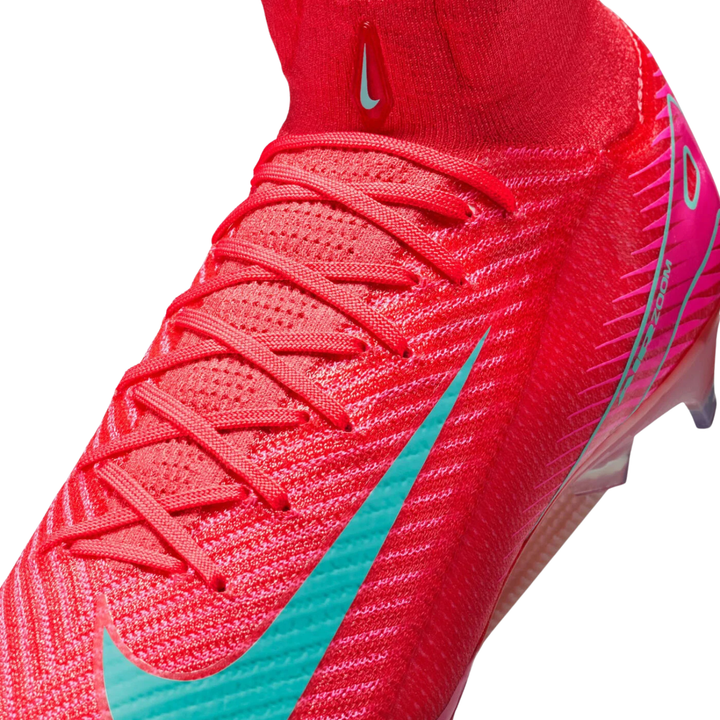 Zoom Superfly 10 Elite FG - Ember Glow/Aurora Green by Nike at NUMBER 10 - Buy Now!