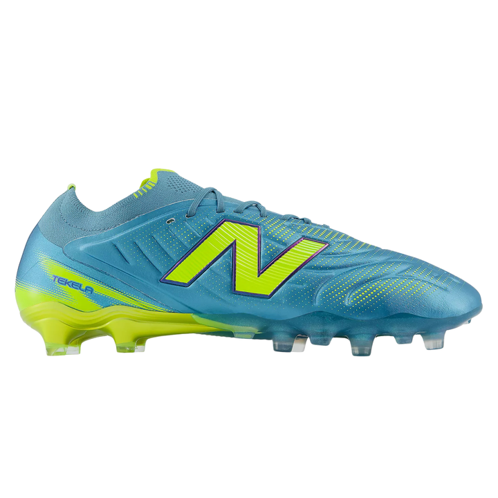 Tekela Elite Low Laced FG V5 - Metallic Blue/ Alkaline Green / Team Navy