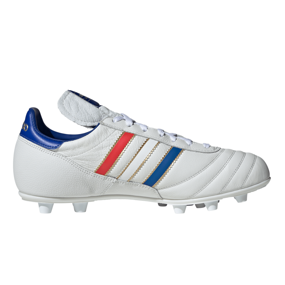 Copa Mundial FG (France) - Footwear White / Bold Blue / Gold Metallic by adidas at NUMBER 10 - Buy Now!