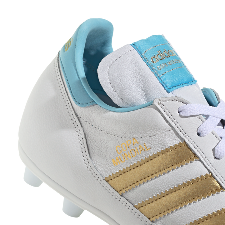 Copa Mundial FG (Argentina) - Footwear White /Ice Blue / Gold Metallic by adidas at NUMBER 10 - Buy Now!