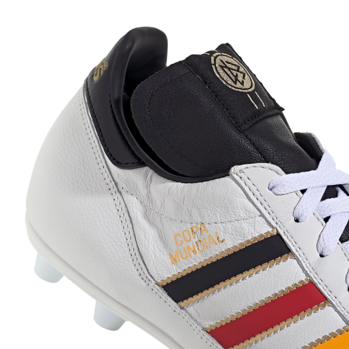 Copa Mundial FG (Germany) - Footwear White / Core Black / Gold Metallic by adidas at NUMBER 10 - Buy Now!