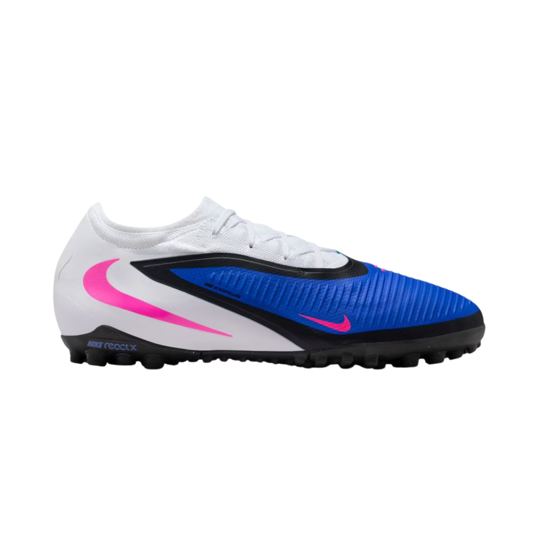 ReactX Phantom 6 Low Pro TF - Racer Blue/Pink Blast/White by Nike at NUMBER 10 - Buy Now!