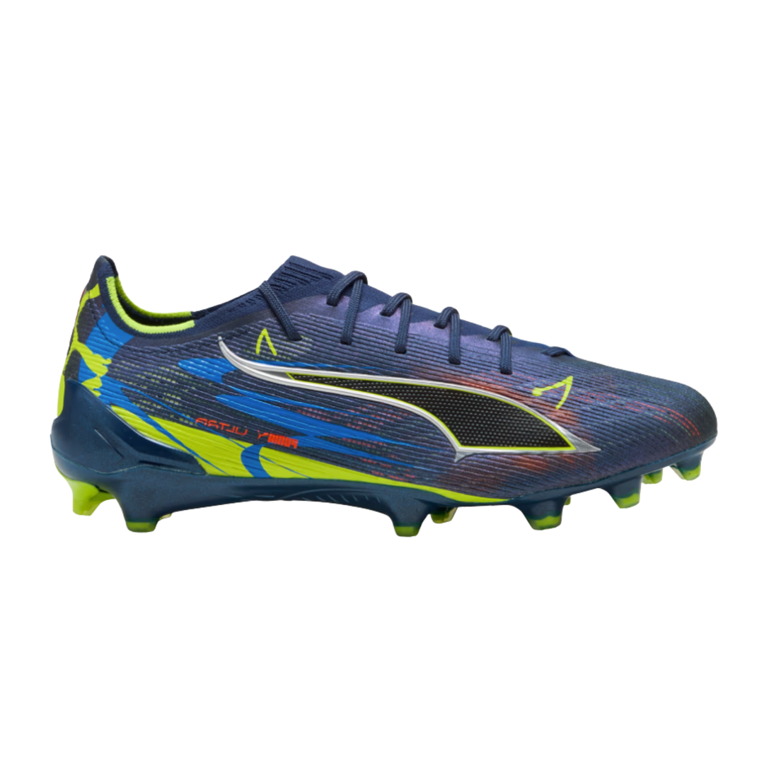 Ultra 6 Ultimate FG 'Dare To' - Persian Blue/PUMA Aged Silver/PUMA Black/Lime Squeeze by Puma at NUMBER 10 - Buy Now!