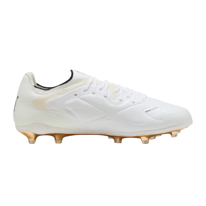 King 20 Ultimate FG - PUMA White/Metallic Gold/PUMA Black by Puma at NUMBER 10 - Buy Now!