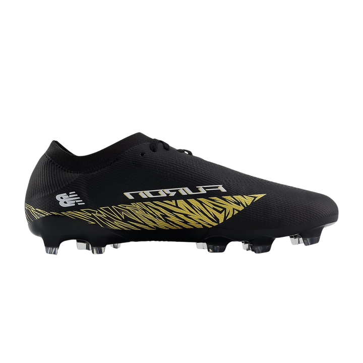Furon Elite V8 FG - Black 100/Metallic Gold/Metallic Silver by New Balance at NUMBER 10 - Buy Now!