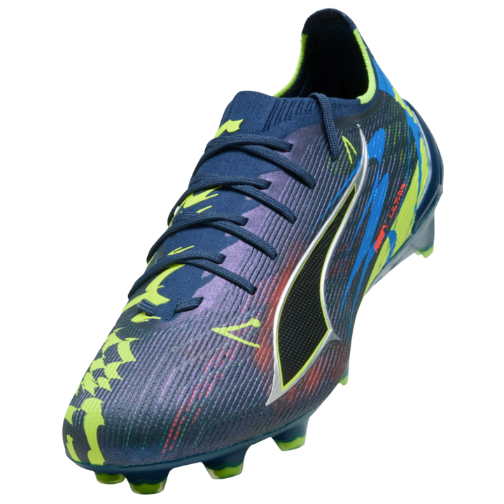 Ultra 6 Ultimate FG 'Dare To' - Persian Blue/PUMA Aged Silver/PUMA Black/Lime Squeeze by Puma at NUMBER 10 - Buy Now!