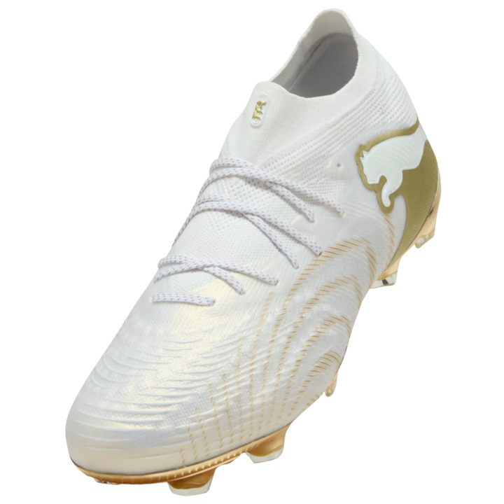 Future 9 Ultimate FG - PUMA White/Metallic Gold/PUMA Black by Puma at NUMBER 10 - Buy Now!