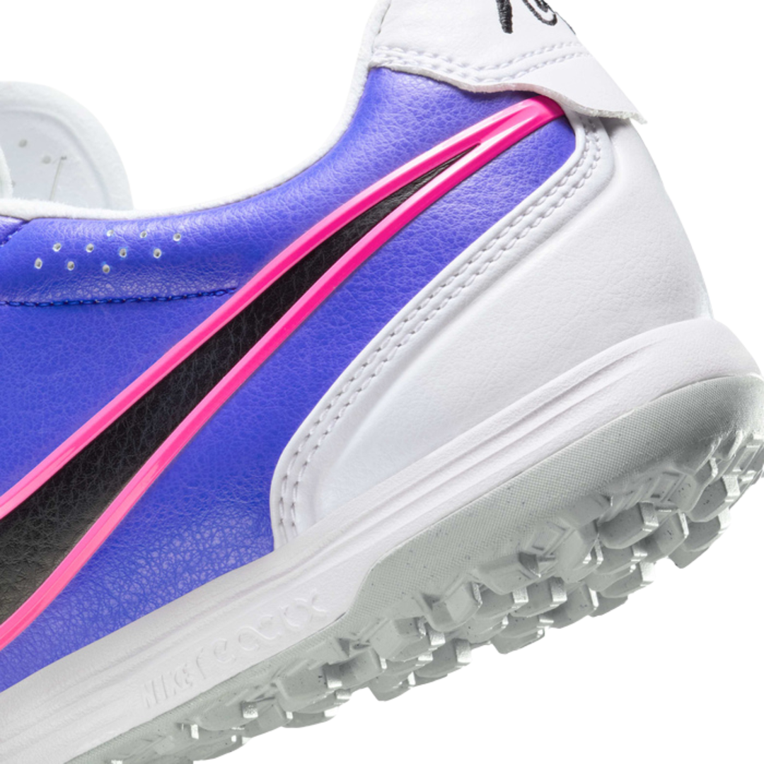 Tiempo Ligera Pro TF - White/Racer Blue/Pink Blast/Black by Nike at NUMBER 10 - Buy Now!