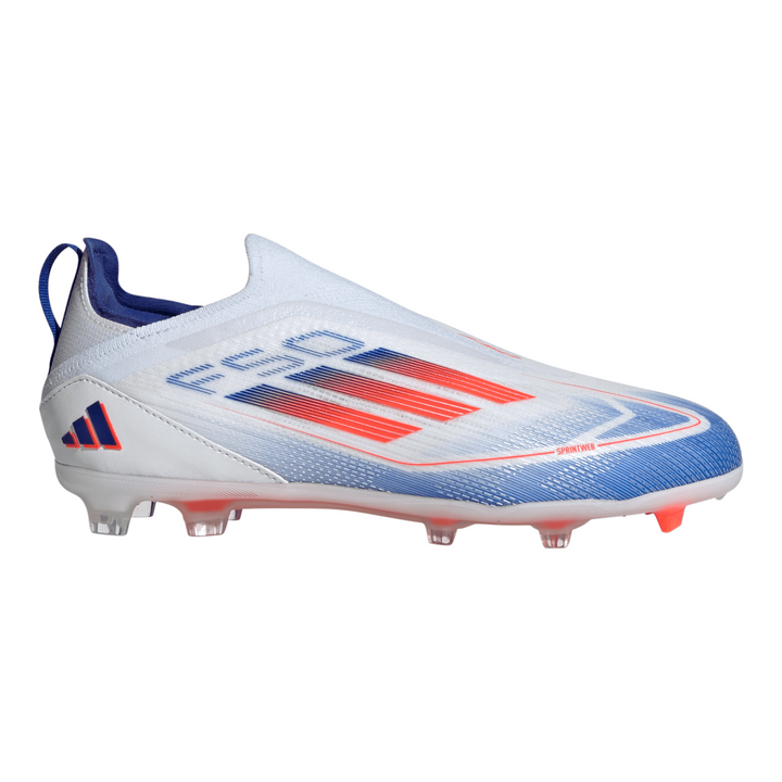 Kids F50 Pro LL FG - White/Solar Red/Lucid Blue - adidas - NUMBER 10