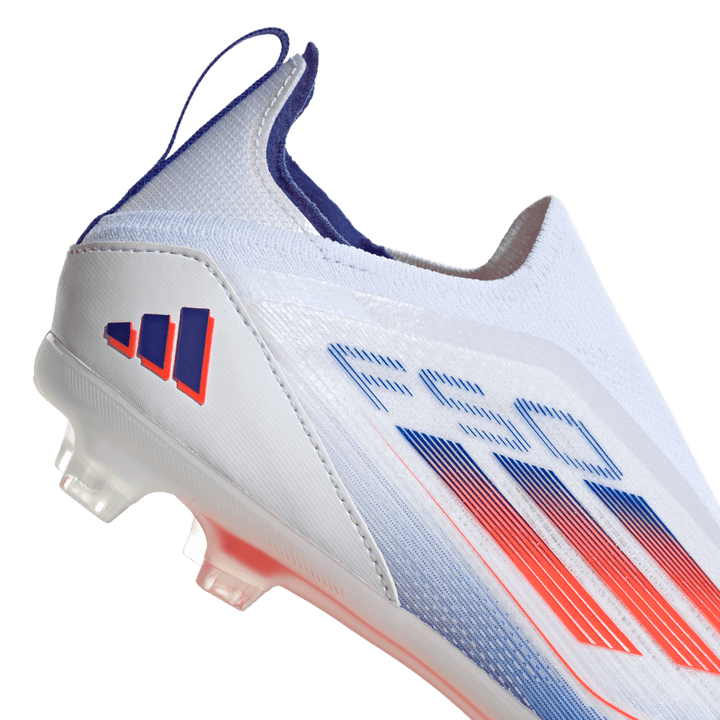 Kids F50 Pro LL FG - White/Solar Red/Lucid Blue - adidas - NUMBER 10