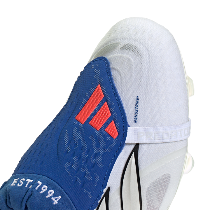Predator Elite FT FG JB - Footwear White/Zero Metallic/Team Royal Blue by adidas at NUMBER 10 - Buy Now!