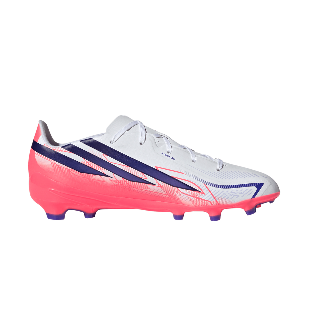 Kids F50 Hyperfast League FG- Footwear White/Solar Purple/Solar Turbo