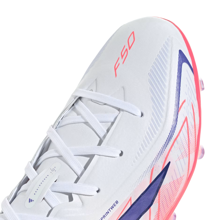 Kids F50 Hyperfast Elite FG - Footwear White/Solar Purple/Solar Turbo
