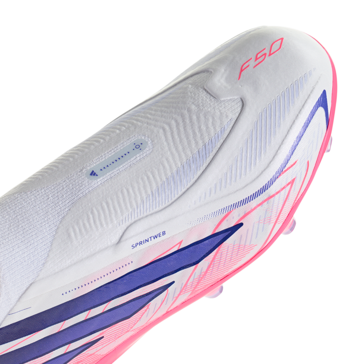 Kids F50 Hyperfast LL Elite FG - Footwear White/Solar Purple/Solar Turbo
