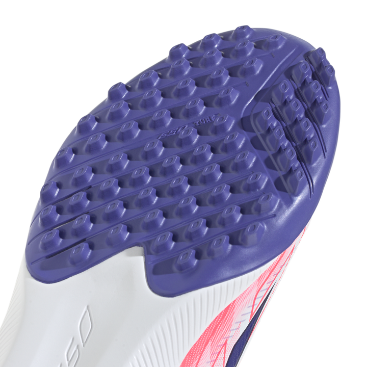 Kids F50 Hyperfast League TF- Footwear White/Solar Purple/Solar Turbo