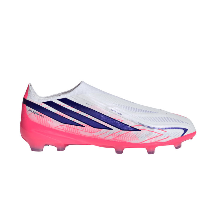 Kids F50 Hyperfast LL Elite FG - Footwear White/Solar Purple/Solar Turbo