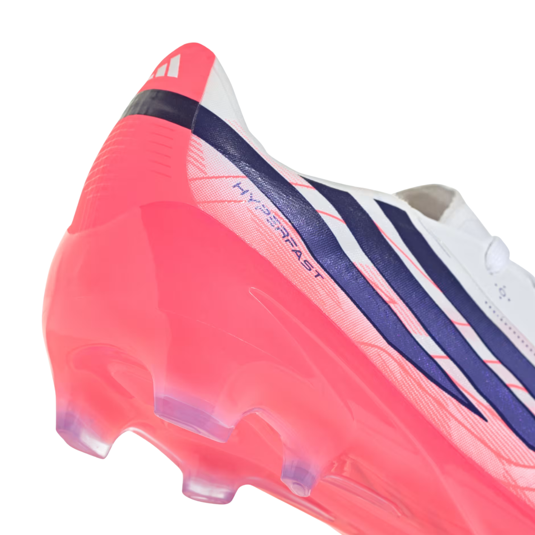 Kids F50 Hyperfast Elite FG - Footwear White/Solar Purple/Solar Turbo