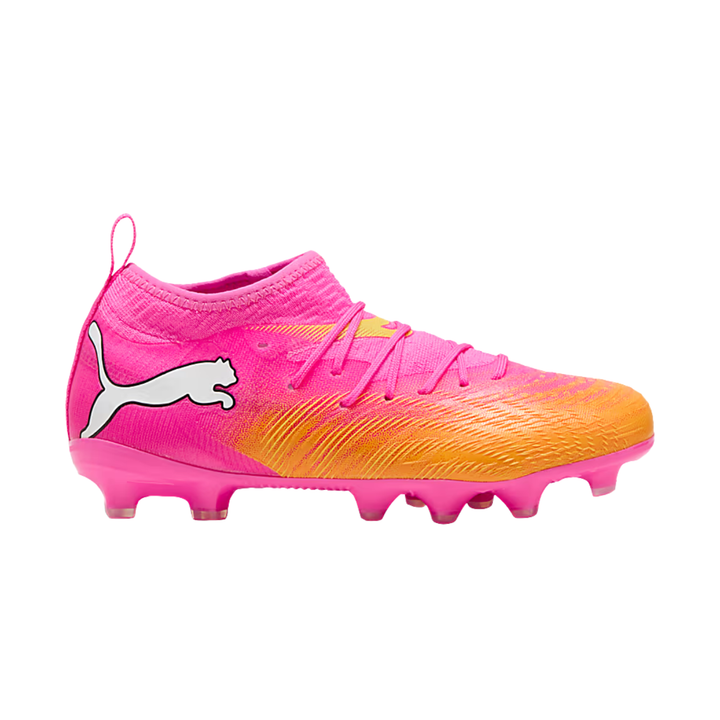 Kids Future 9 Match FG/AG - Poison Pink / Sun Stream / Bright Aqua / PUMA White