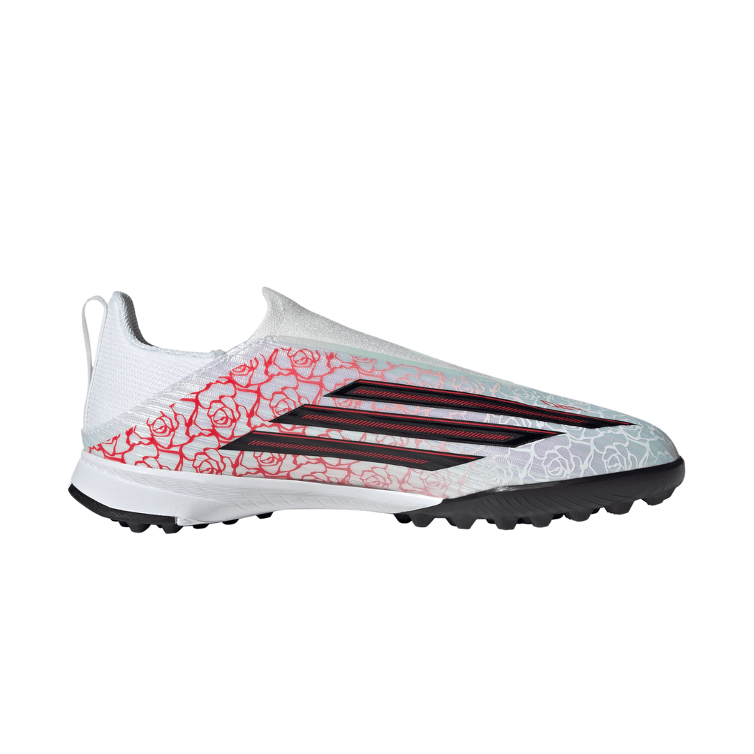 Kids F50 League LL TF ‘LY’ - Footwear White/Core Black/Lucid Red by adidas at NUMBER 10 - Buy Now!