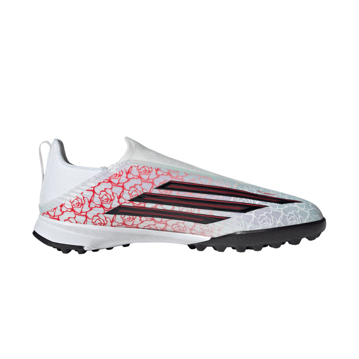 Kids F50 League LL TF ‘LY’ - Footwear White/Core Black/Lucid Red by adidas at NUMBER 10 - Buy Now!