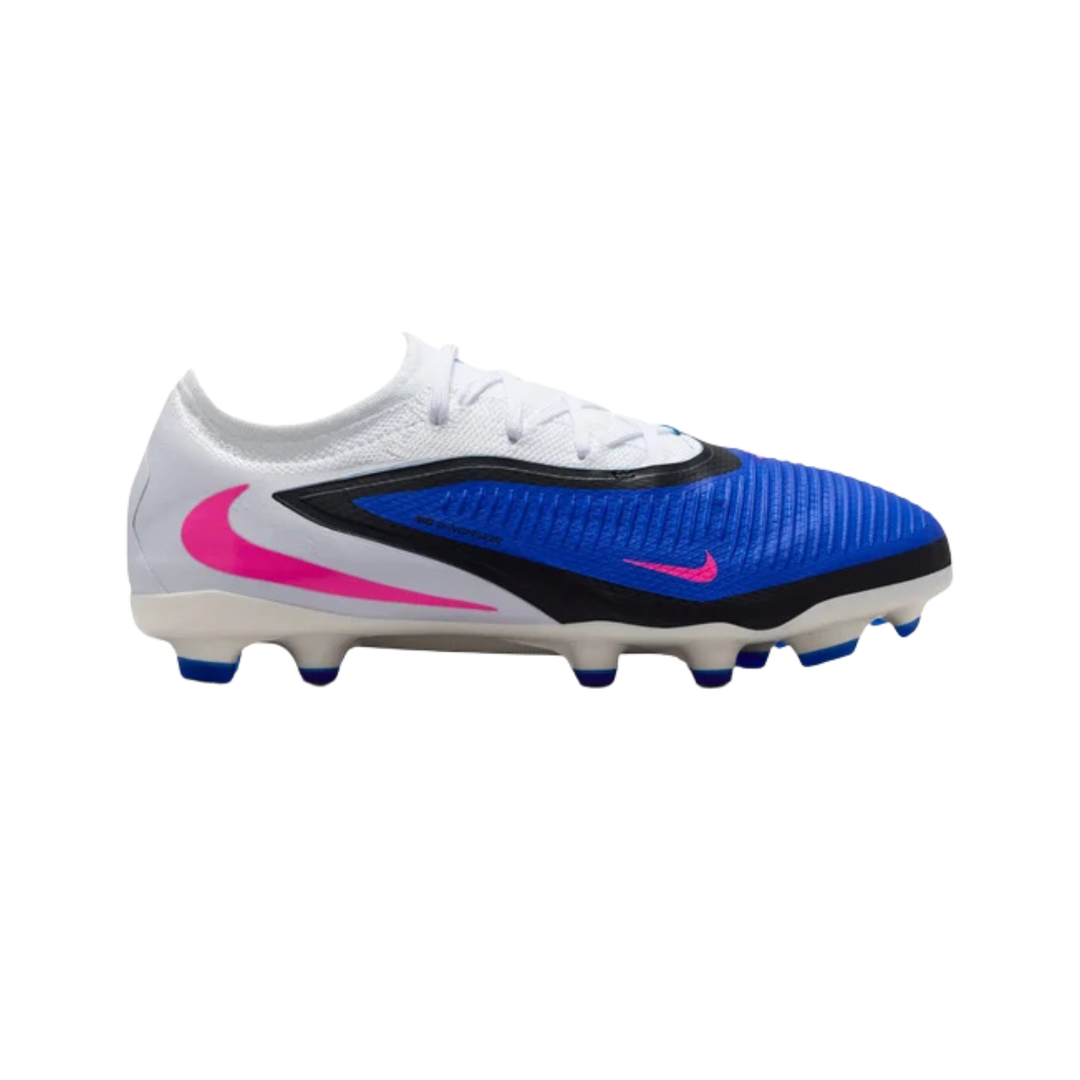 Jr Phantom 6 Low Pro FG/MG - Racer Blue/Pink Blast/White by Nike at NUMBER 10 - Buy Now!