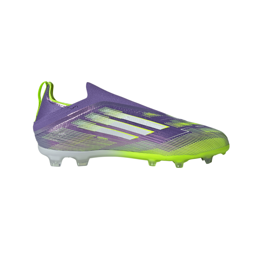 Kids F50 LL Elite FG - Purple Rush/Cloud White/Lucid Lemon