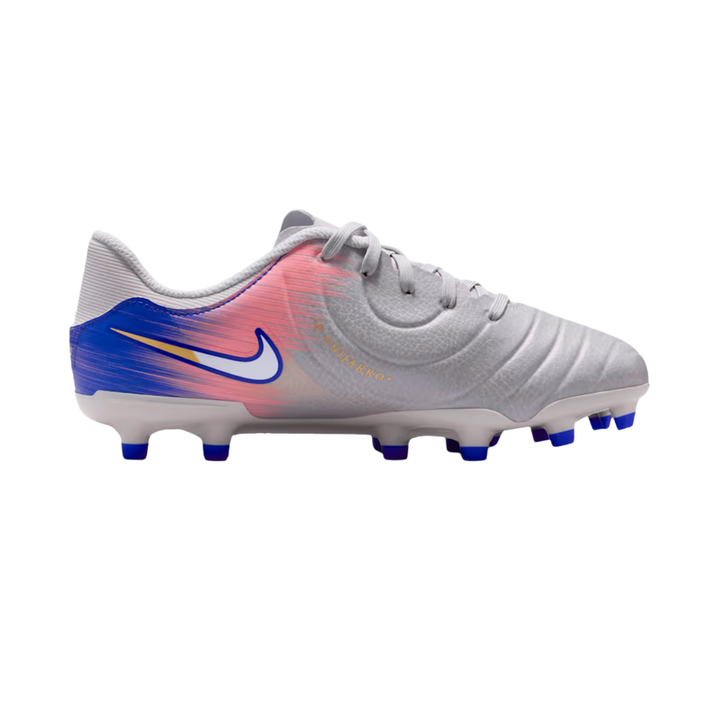 Jr Tiempo Legend 10 Academy FG/MG NU2 - Vast Grey/Racer Blue by Nike at NUMBER 10 - Buy Now!
