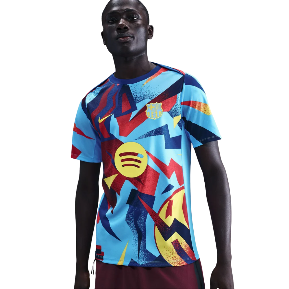 FC Barcelona Pre-Match Fourth Shirt 25/26 - University Blue/University Blue/Gym Blue/Opti Yellow by Nike at NUMBER 10 - Buy Now!