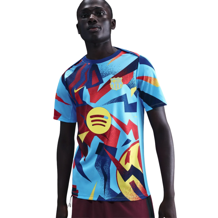 FC Barcelona Pre-Match Fourth Shirt 25/26 - University Blue/University Blue/Gym Blue/Opti Yellow by Nike at NUMBER 10 - Buy Now!