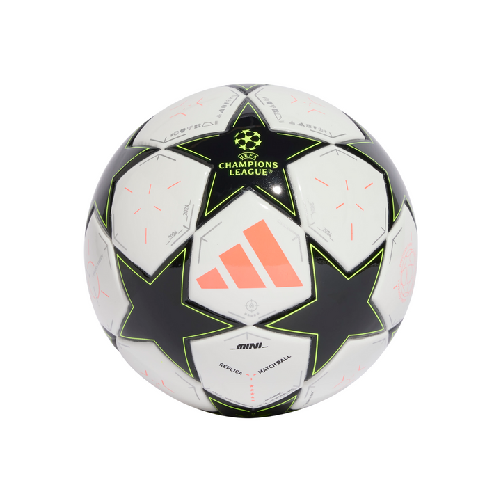 UCL League 24/25 League Phase Ball - White/Black/Platinum Metallic/Team Solar Yellow