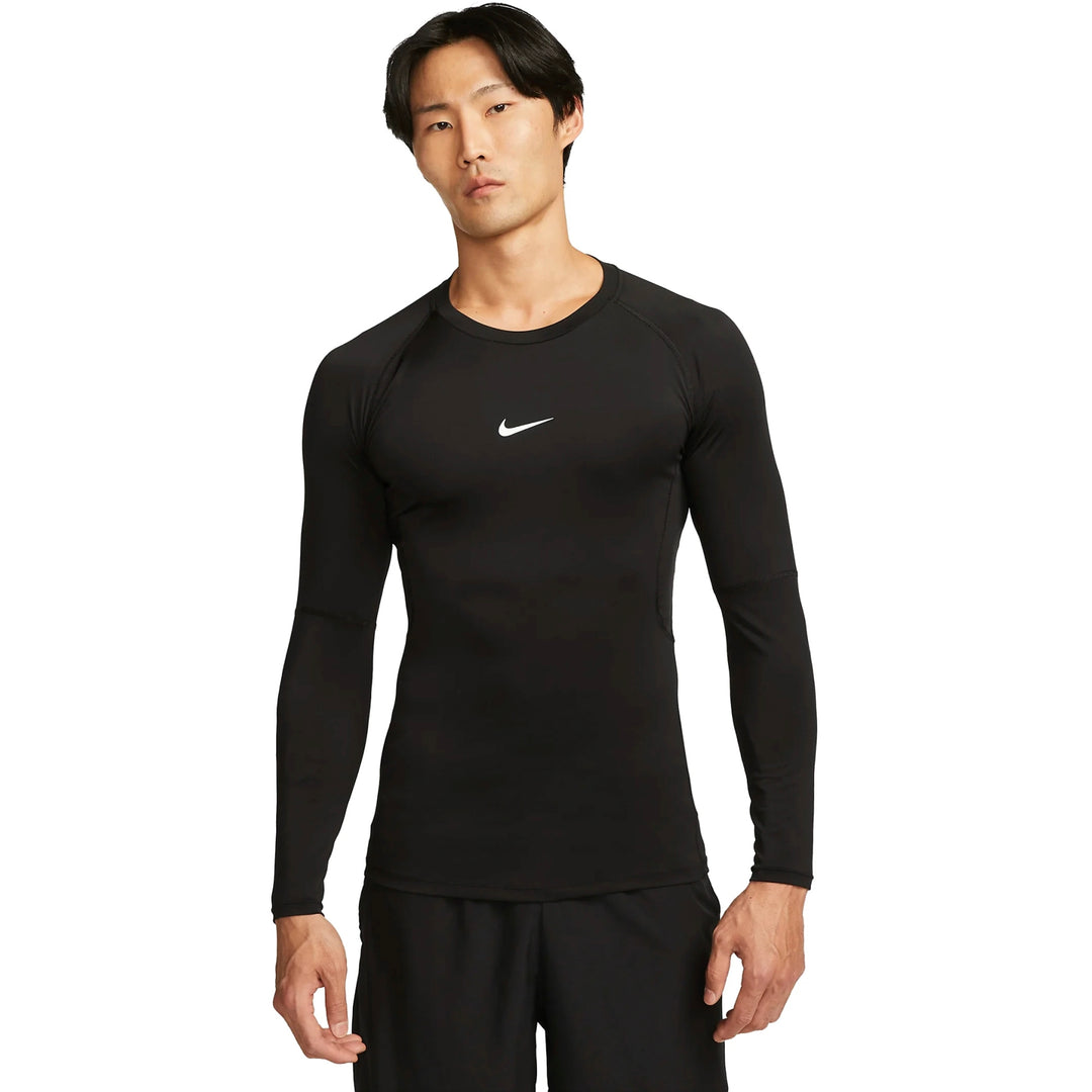 Nike Pro Dri-Fit Long Sleeve Tight Shirt - Black/White - Nike - NUMBER 10