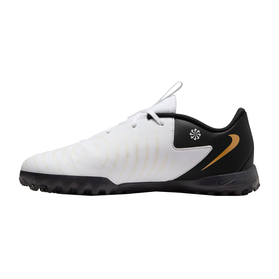 Kids Phantom GX II Academy TF - White/Black/Metallic Gold - Nike - NUMBER 10