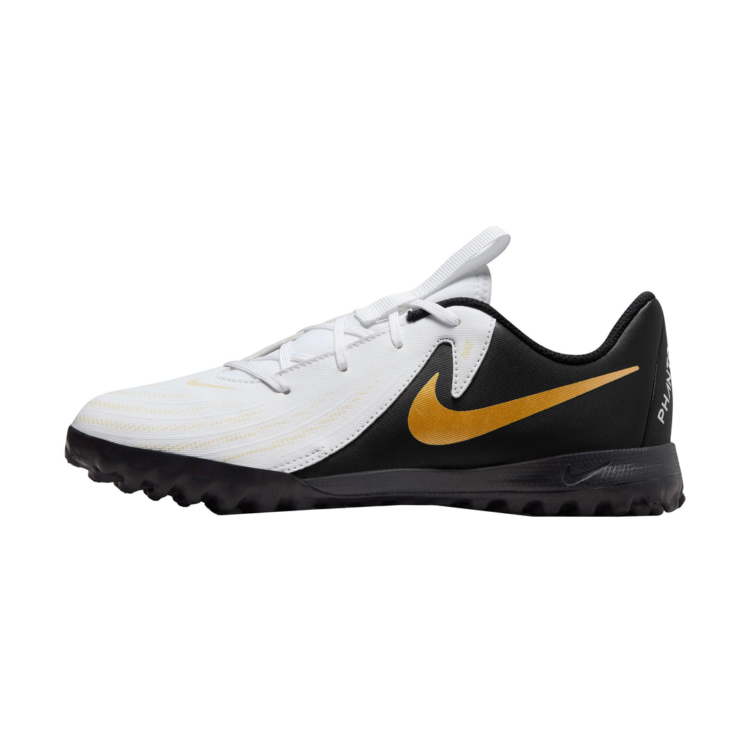 Kids Phantom GX II Academy TF - White/Black/Metallic Gold - Nike - NUMBER 10