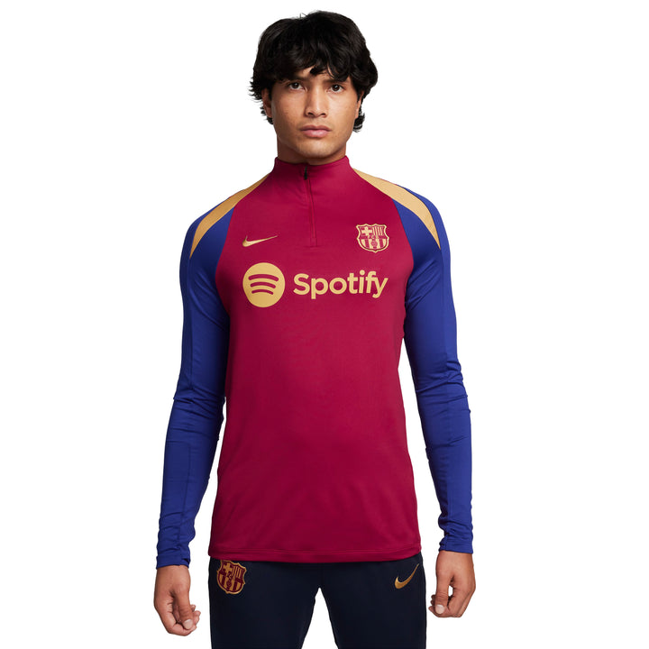 FC Barcelona Strike Drill Top 23/24 - Noble Red/Deep Royal Blue/Club Gold - Nike - NUMBER 10