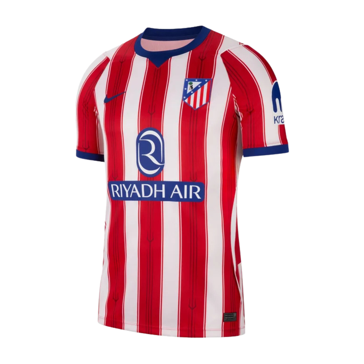 Nike Atletico Madrid Stadium Home Shirt 26/27 for adults, front view showing red and white stripes with club crest.