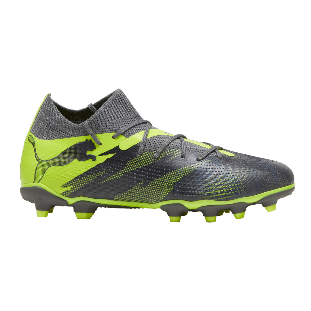 Jr Future 7 Match Rush FG/AG - Strong Gray/Cool Dark Gray/Electric Lime - Puma - NUMBER 10