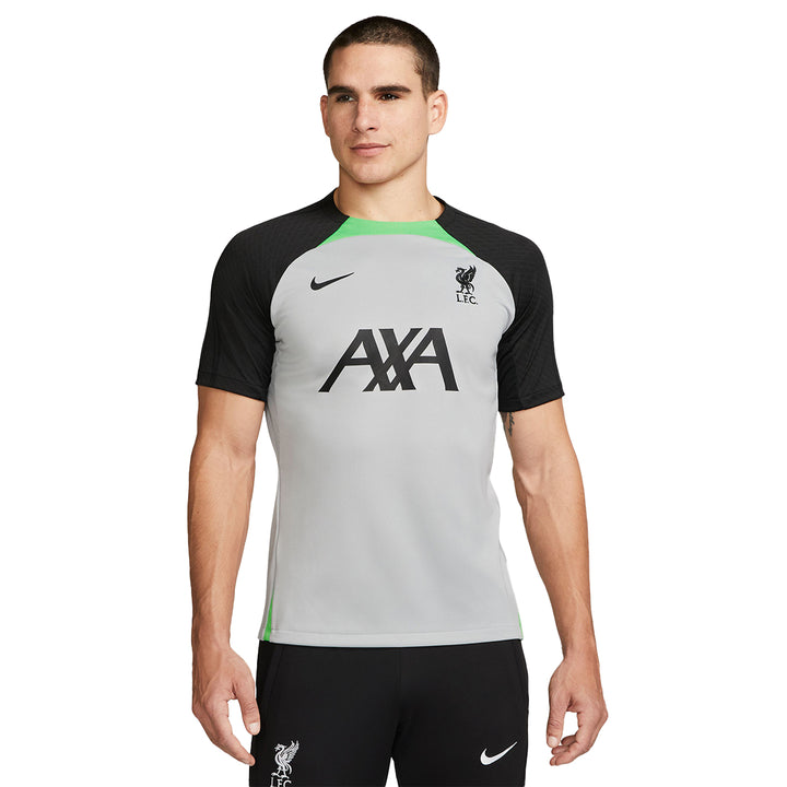 Liverpool Dri-FIT Strike Top - Wolf Grey/Poison Green - Nike - NUMBER 10