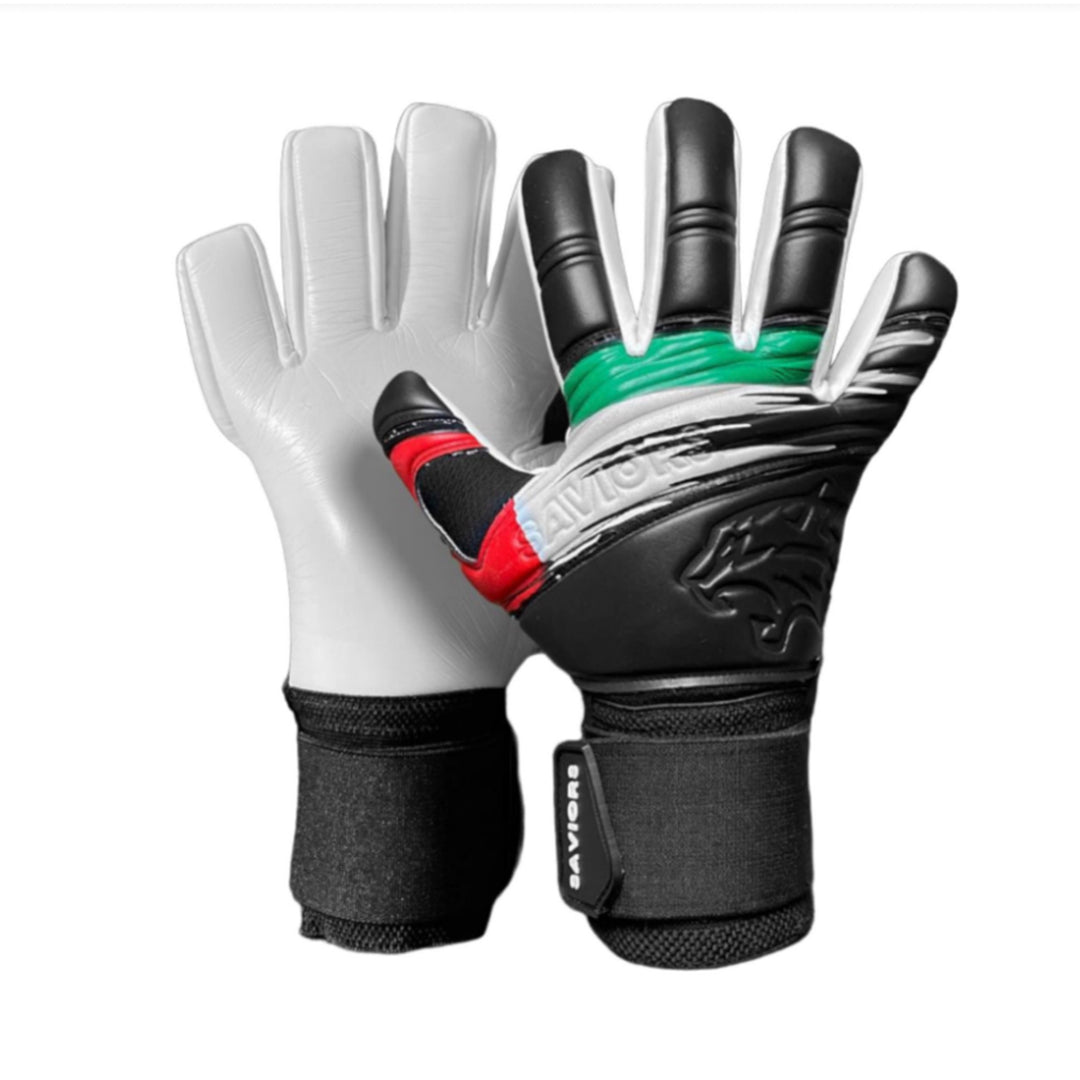 Saviors GK Gloves - Black/White/Green/Red - Saviors - NUMBER 10